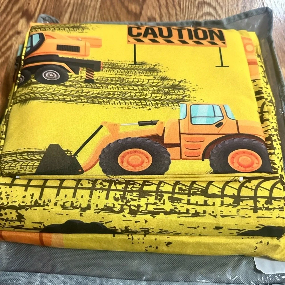 🆕 Construction Truck Bed Sheet Set Full Size